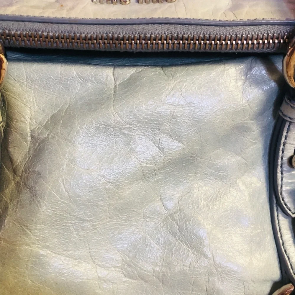 Miu Miu Blueish gray Leather Bag with silver Detail - Picture 6 of 13